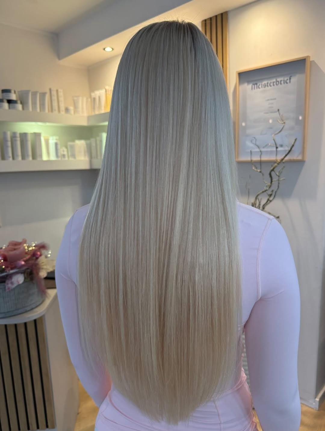 Platinblond, lang